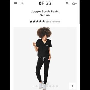 Figs Zamora black joggers scrub bottoms xxs
